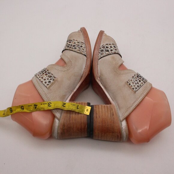 Freebird by Steven Caprice Women’s Size US 6 Gray Leather Block Heel Sandals - Picture 6 of 10